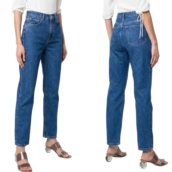 NWT Reformation Cynthia high rise straight leg jeans in Clearly 26 x 28 - Picture 1 of 14